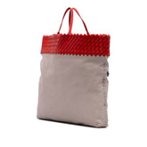 Intrecciato Trimmed Bicolor Nappa Satchel